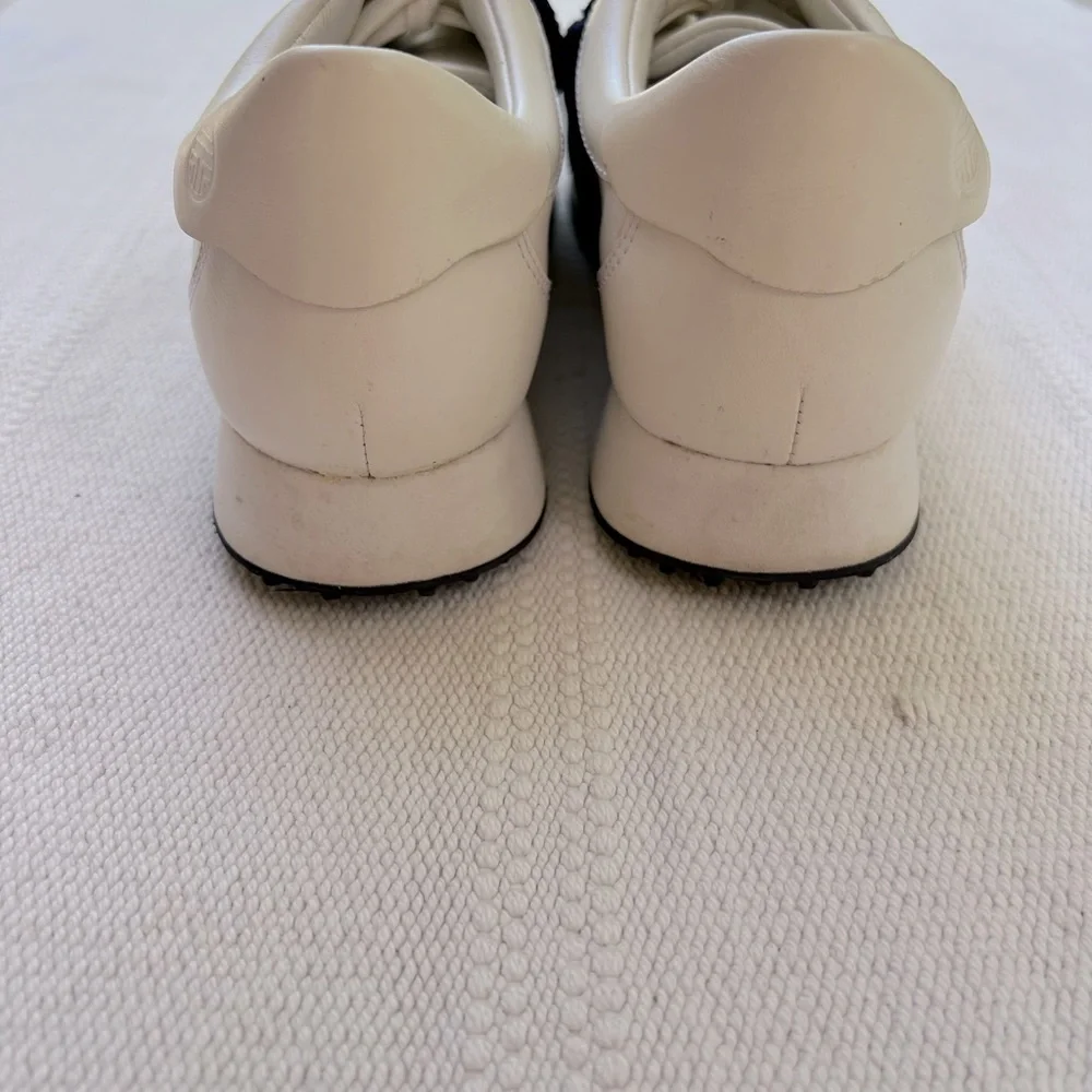 Tory Burch Women Golf Ruffle Trainer White Size 9.5 Sneakers
